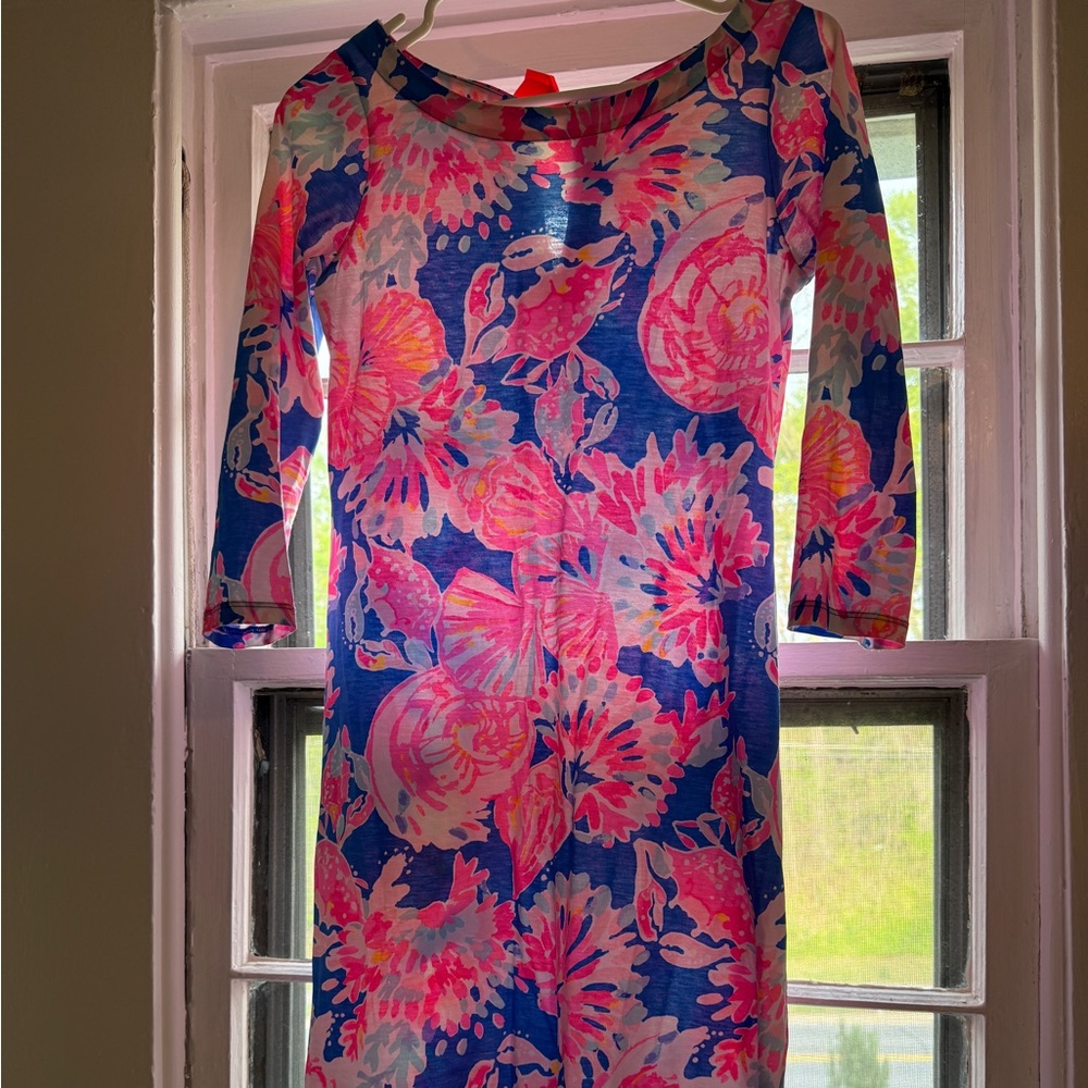 Lilly Pulitzer Pink and Blue crab Dress